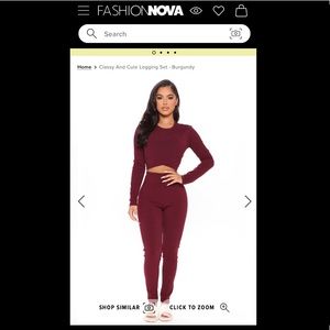 Burgundy Legging Set